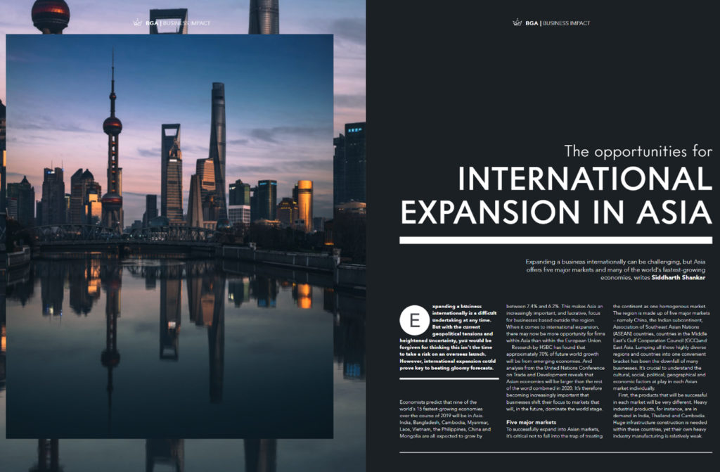 Business Impact Front Cover November 2019 - Expansion in Asia