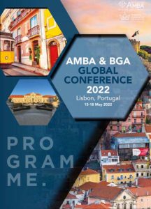 Front cover of the AMBA & BGA Global Conference 2022 programme.