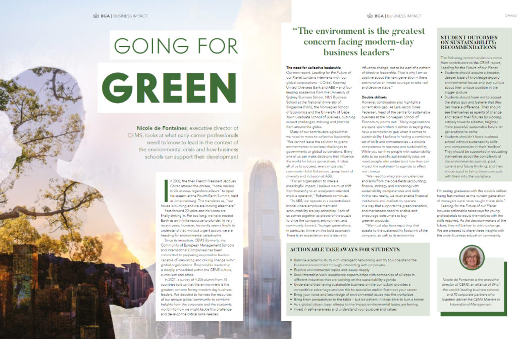 Business Impact Front Cover November 2022 - Going green