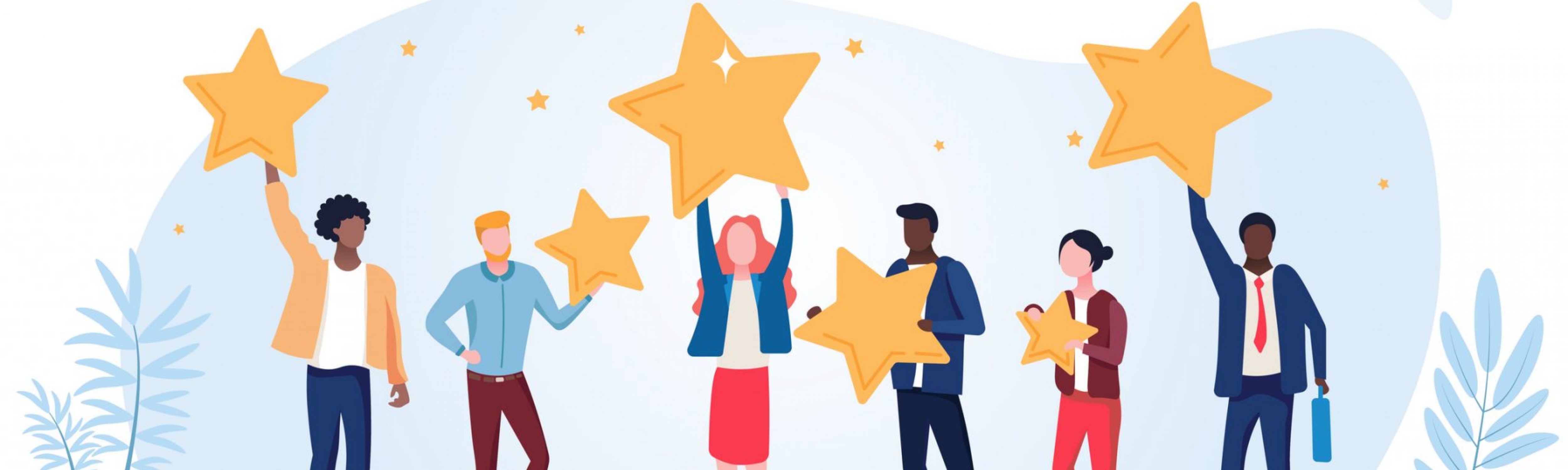 A team achieving gold stars. Business Impact article image for how to make your brand likeable and increase your sales.